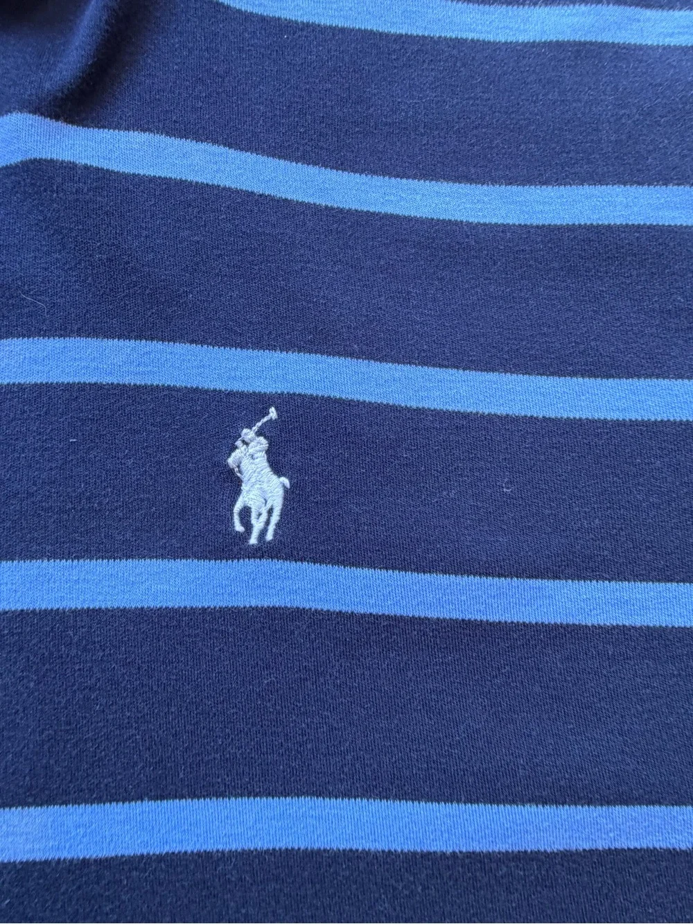 Polo Ralph Lauren Men’s Navy Blue Striped Short Sleeve Polo Shirt 3XLT⁠
